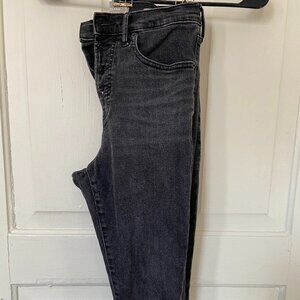 Everlane Black Washed Authentic Stretch High-Rise Skinny Button Fly